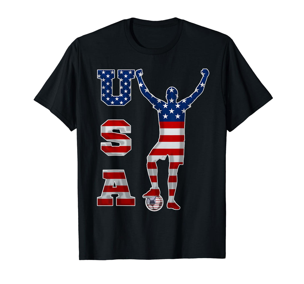 Usa Flag Football Soccer T-Shirt - Minimalist Print Unisex - T-Shirt, Sweatshirt, Hoodie