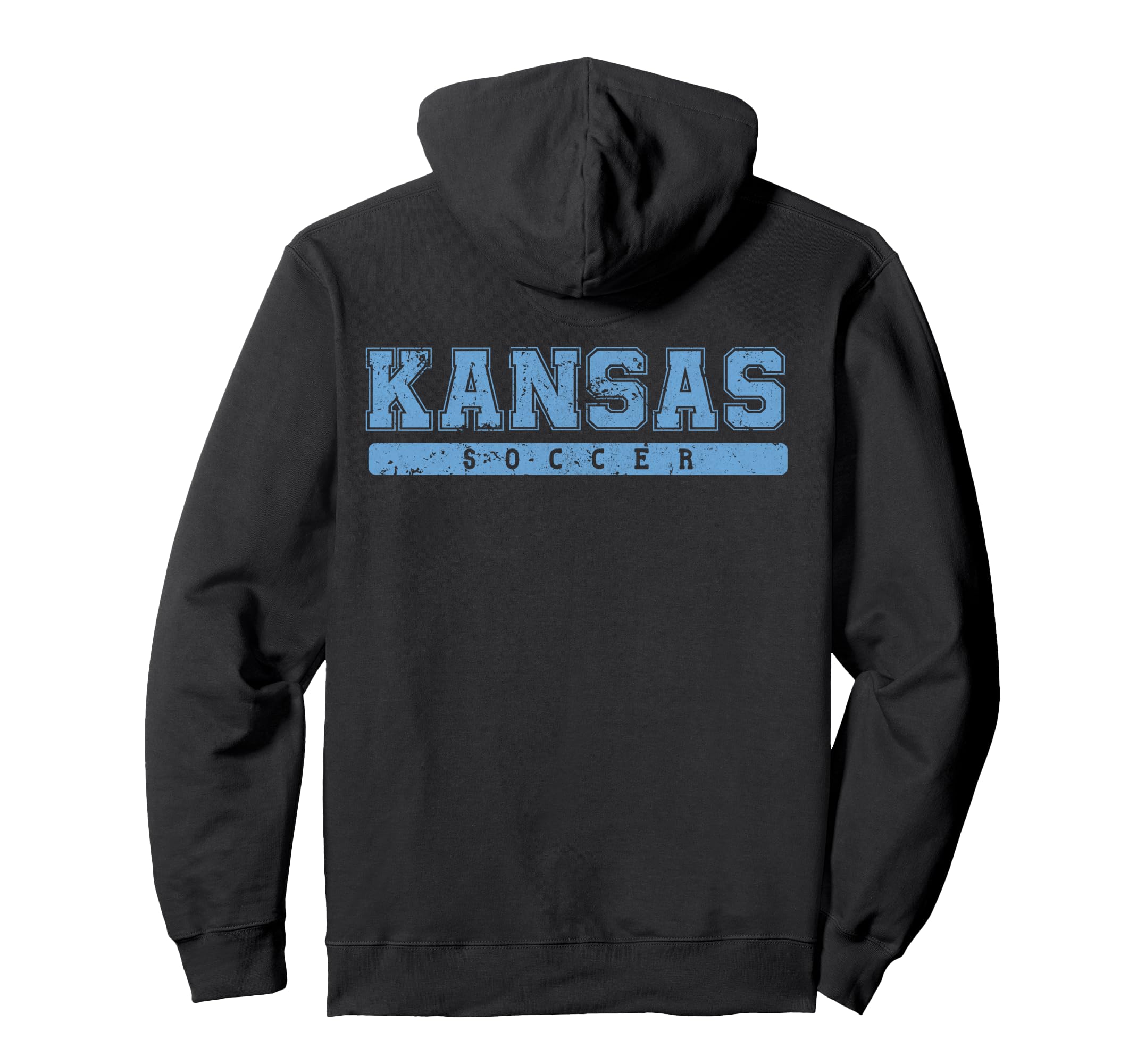 Kansas Soccer Sky Blue Text Hoodie - Custom Art Print Men Women - T-Shirt, Sweatshirt, Hoodie