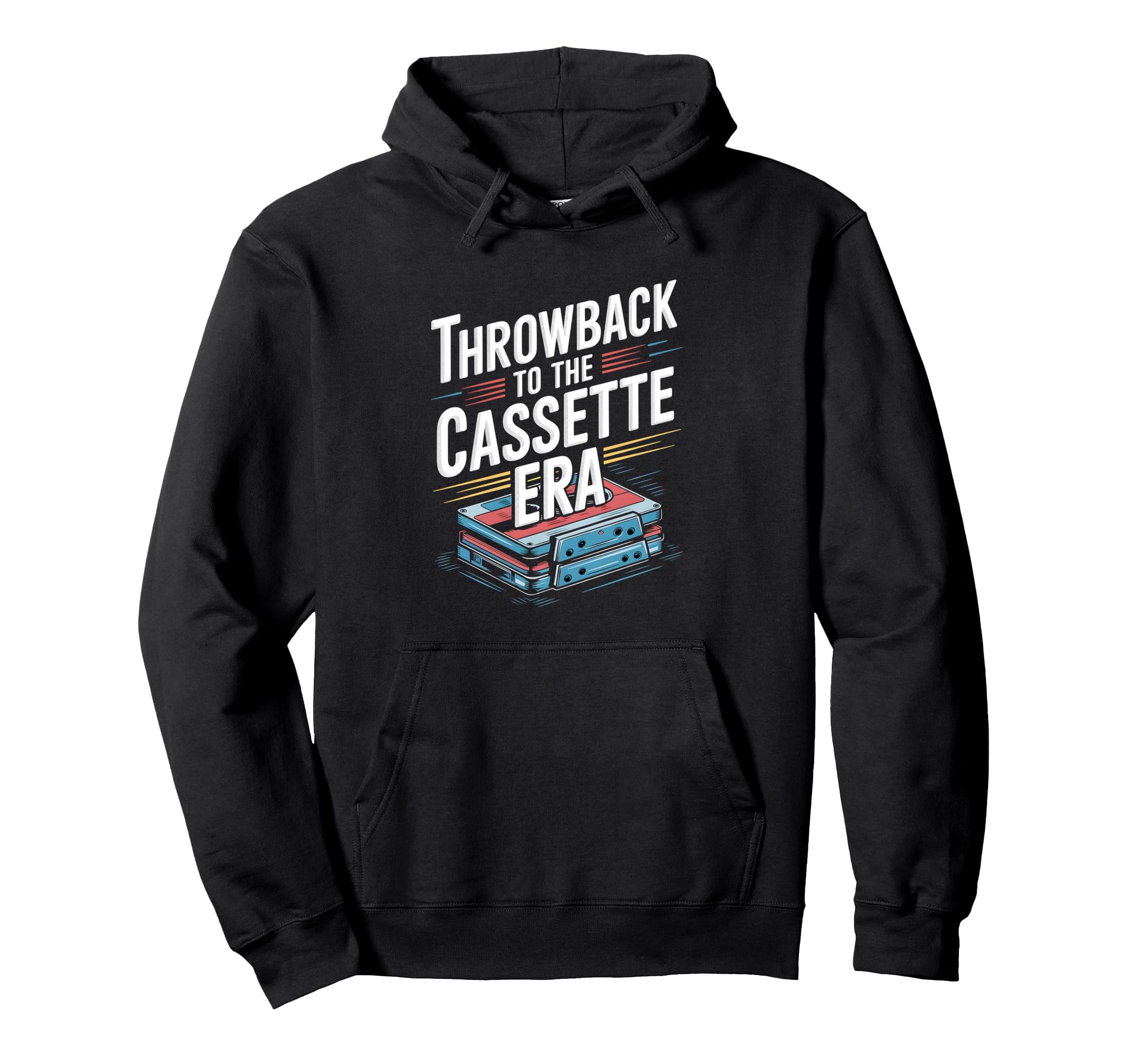 Throwback To Cassette Era Cassette Hoodie - Casual Everyday Wear Men Women - T-Shirt, Sweatshirt, Hoodie
