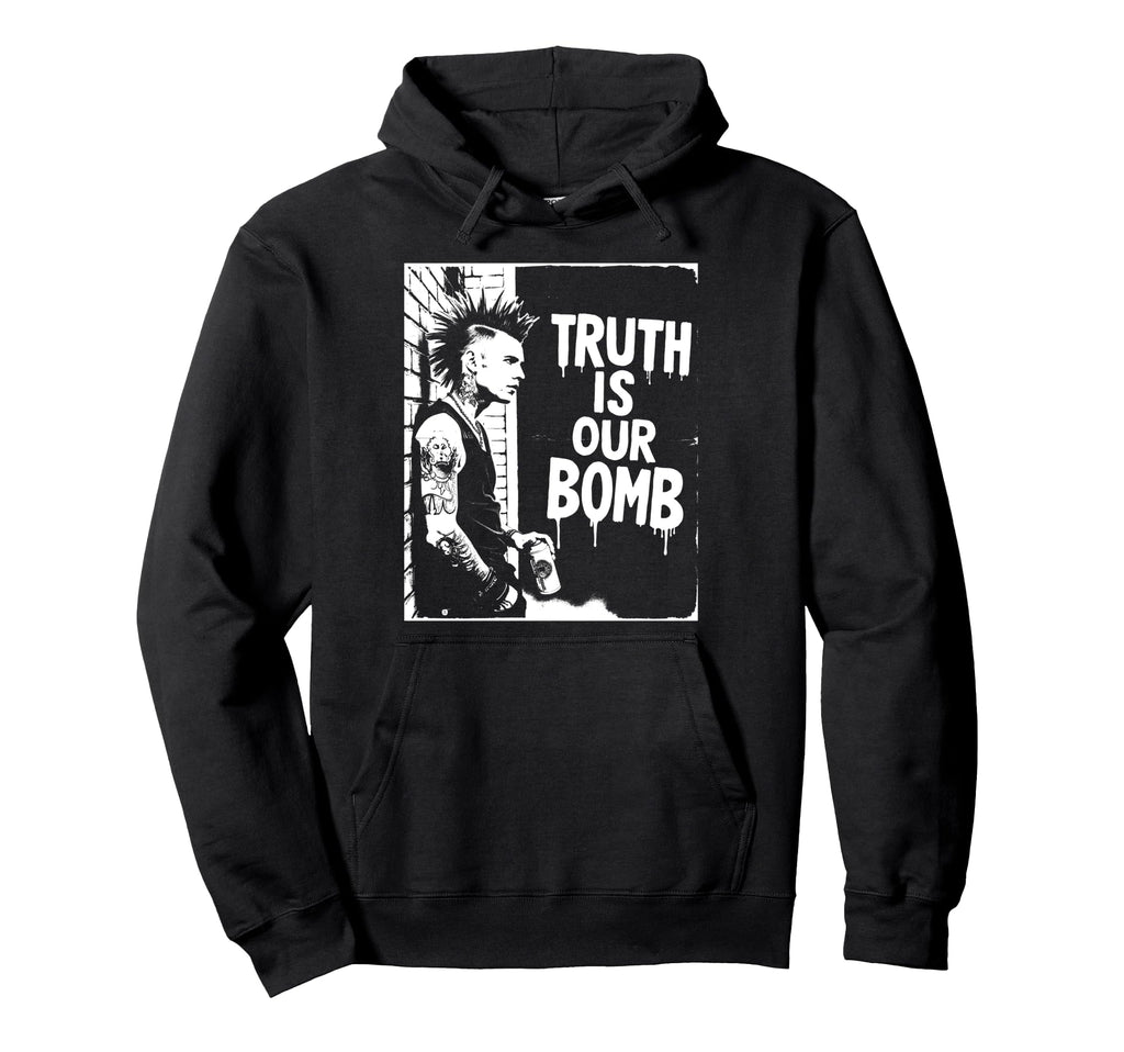 Punk Rock 90S Grunge Distressed Street Art Hoodie - Custom Art Print Unisex - T-Shirt, Sweatshirt, Hoodie