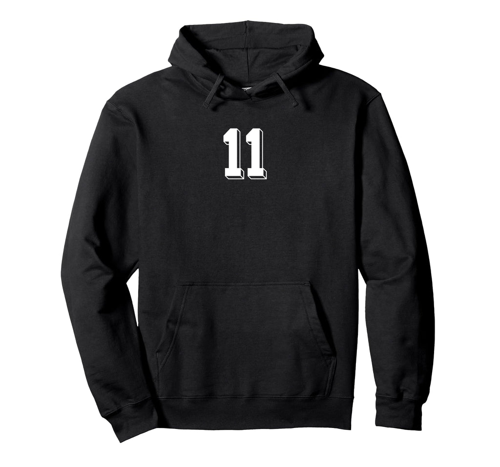 Number 11 80S 90S Soccer Team Jersey Hoodie - Novelty Apparel Men Women - T-Shirt, Sweatshirt, Hoodie