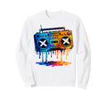 Dripping Paint Boombox 80S 90S Old Sweatshirt - Aesthetic Graphic Unisex - T-Shirt, Sweatshirt, Hoodie
