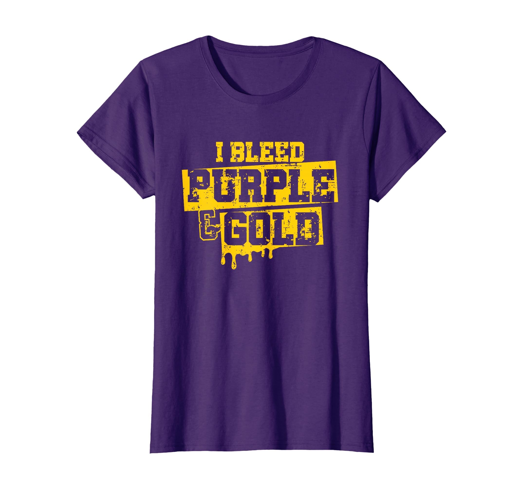 I Bleed Purple Gold Game Day Group T-Shirt - Aesthetic Graphic Men Women - T-Shirt, Sweatshirt, Hoodie