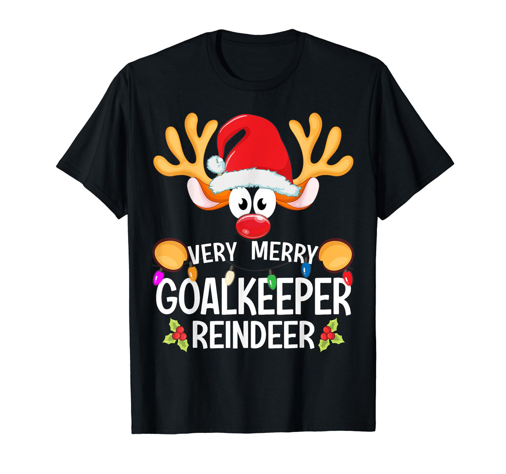 Matching Very Merry Goalkeeper Reindeer T-Shirt - Unique Graphic for Adults - T-Shirt, Sweatshirt, Hoodie