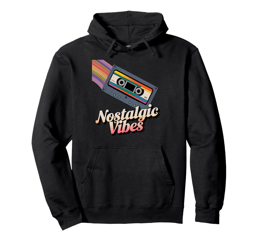 Nostalgic Vibes Cassette Tape Hoodie - Streetwear Style Men Women - T-Shirt, Sweatshirt, Hoodie