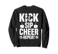 Kick Sip Cheer Repeat Soccer Sweatshirt - Custom Art Print for Adults - T-Shirt, Sweatshirt, Hoodie