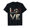 Love Heart Soccer Team Sport Fans Player T-Shirt - Graphic Print Men Women - T-Shirt, Sweatshirt, Hoodie