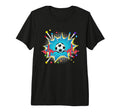 Soccer Pop Art Comic Heartbeat Tri T-Shirt - Custom Art Print for Adults - T-Shirt, Sweatshirt, Hoodie