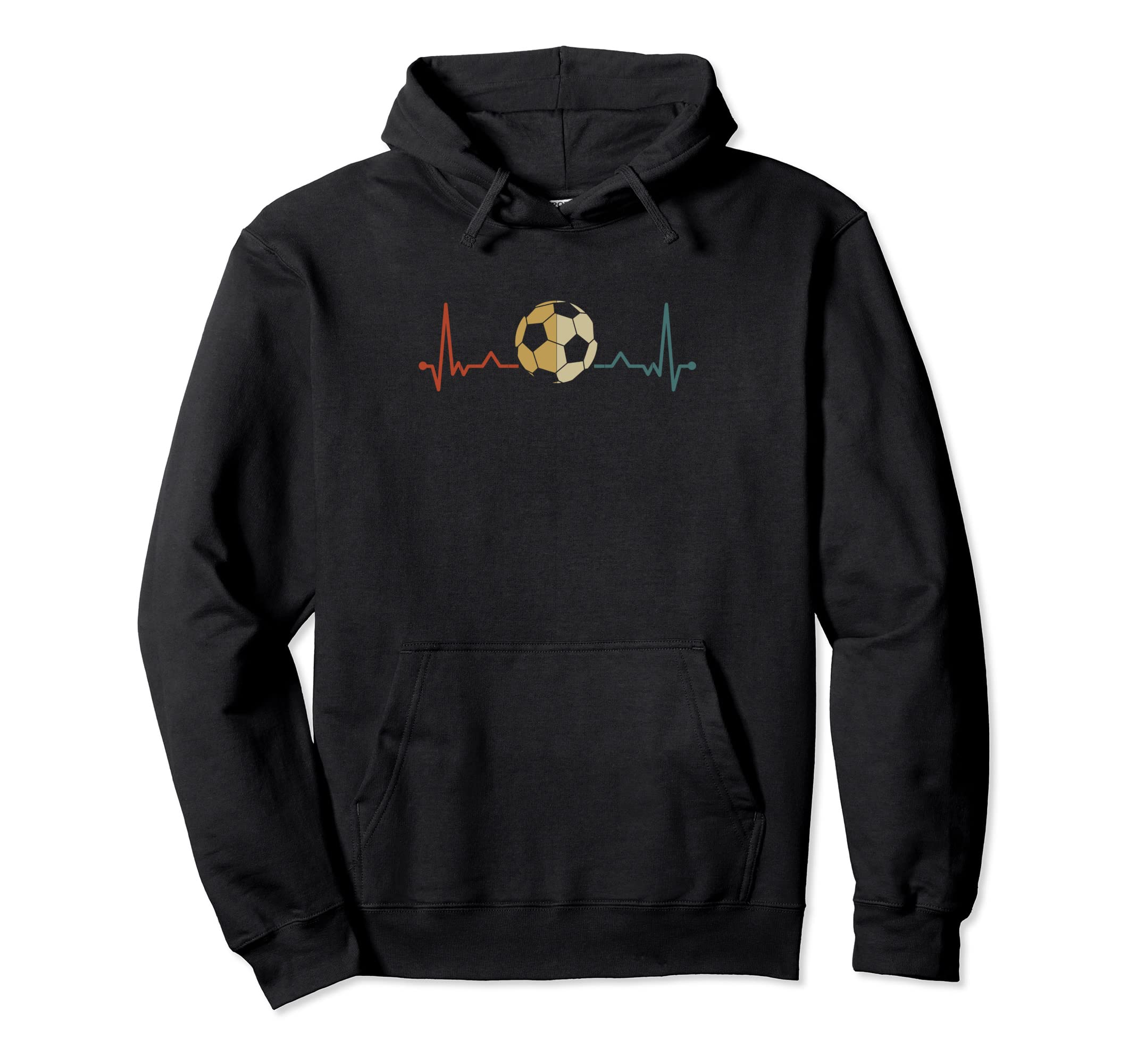 Soccer Heartbeat Soccer Player Hoodie - Novelty Apparel for Adults - T-Shirt, Sweatshirt, Hoodie