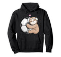 Soccer Adorable Sloth Loves Football Hoodie - Novelty Apparel for Adults - T-Shirt, Sweatshirt, Hoodie