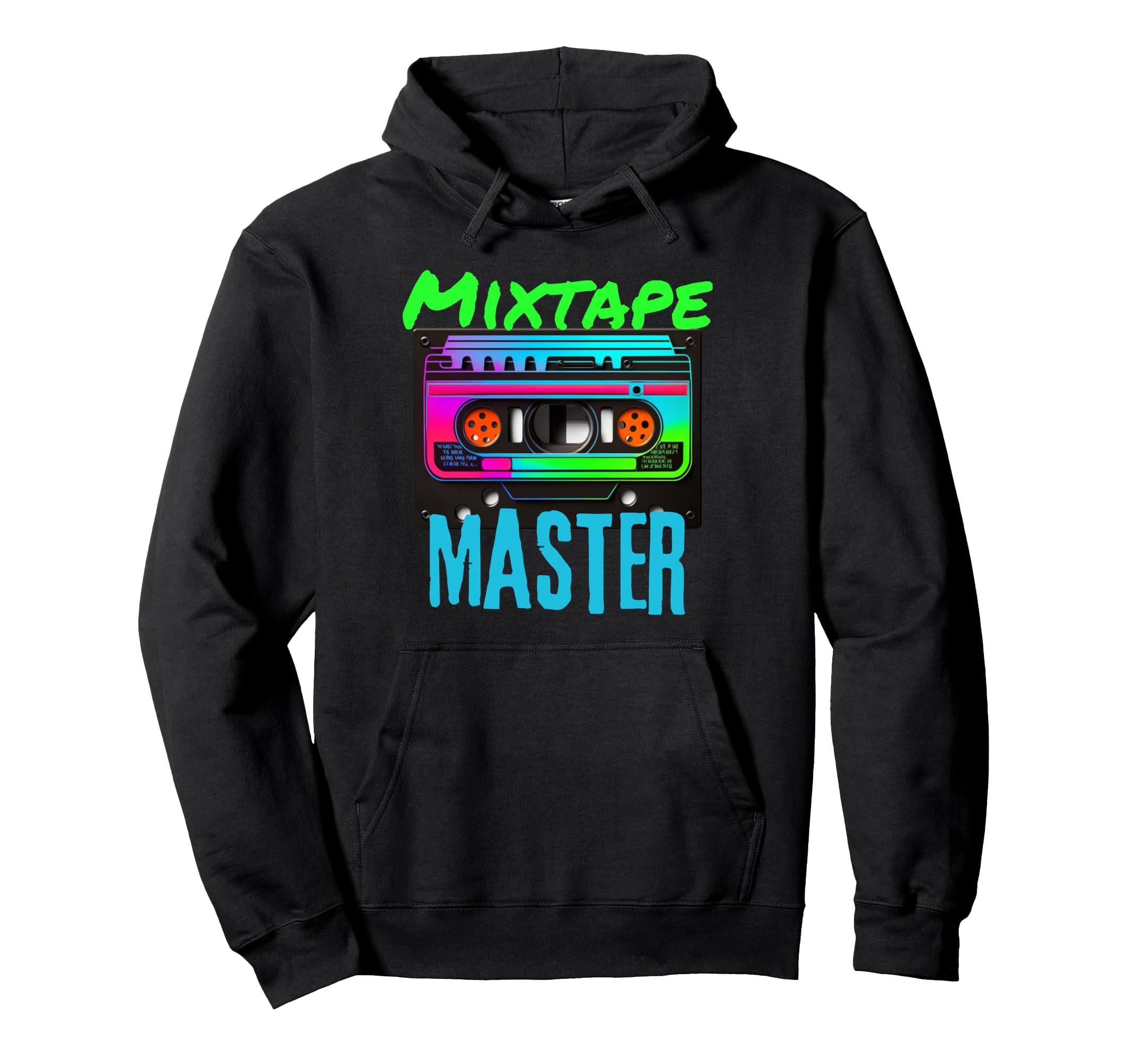 Mixtape Master 80S Vaporwave Cassette Hoodie - Graphic Print for Adults - T-Shirt, Sweatshirt, Hoodie