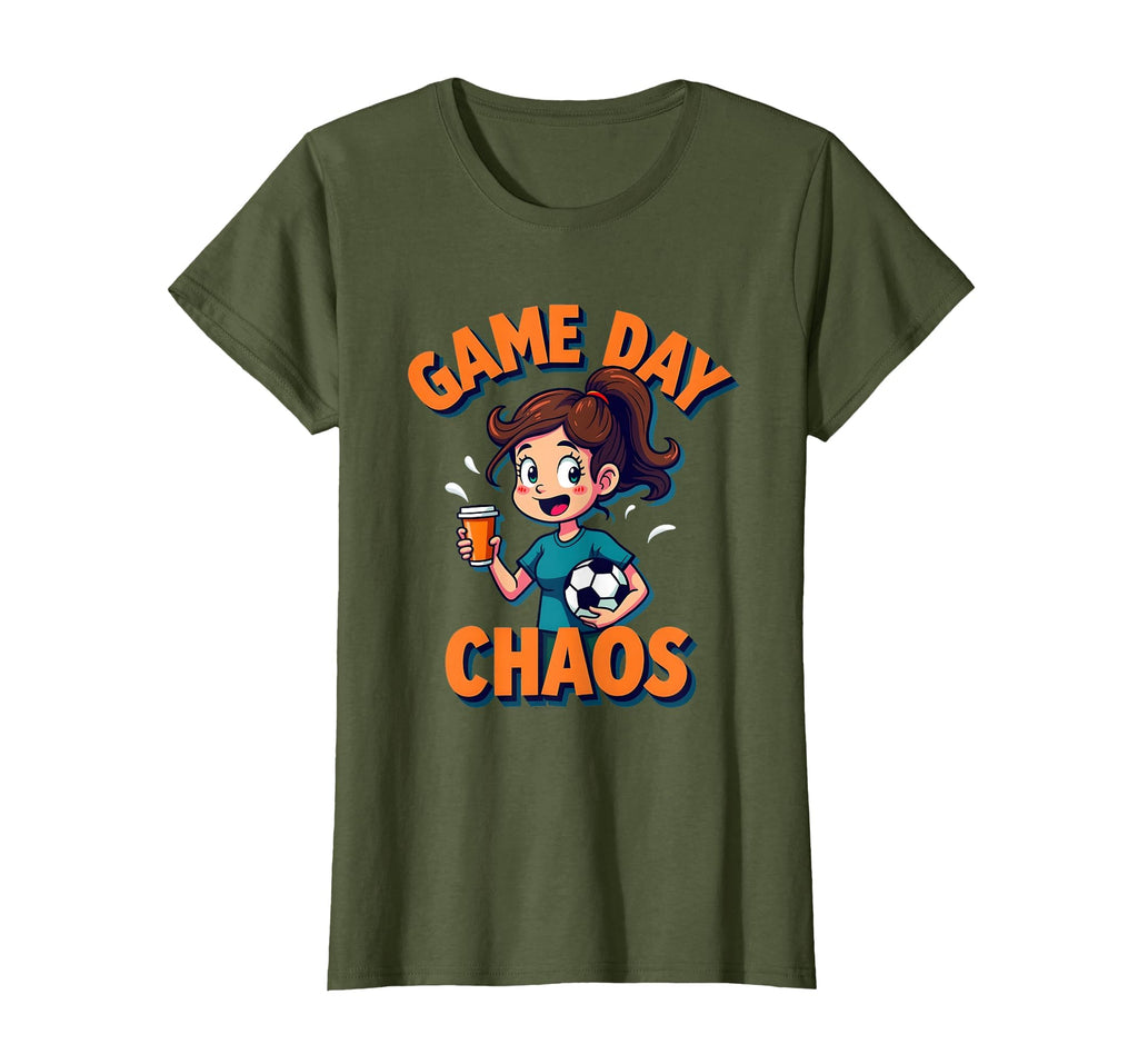 Game Day Chaos Soccer Mom T-Shirt - Minimalist Print Unisex - T-Shirt, Sweatshirt, Hoodie