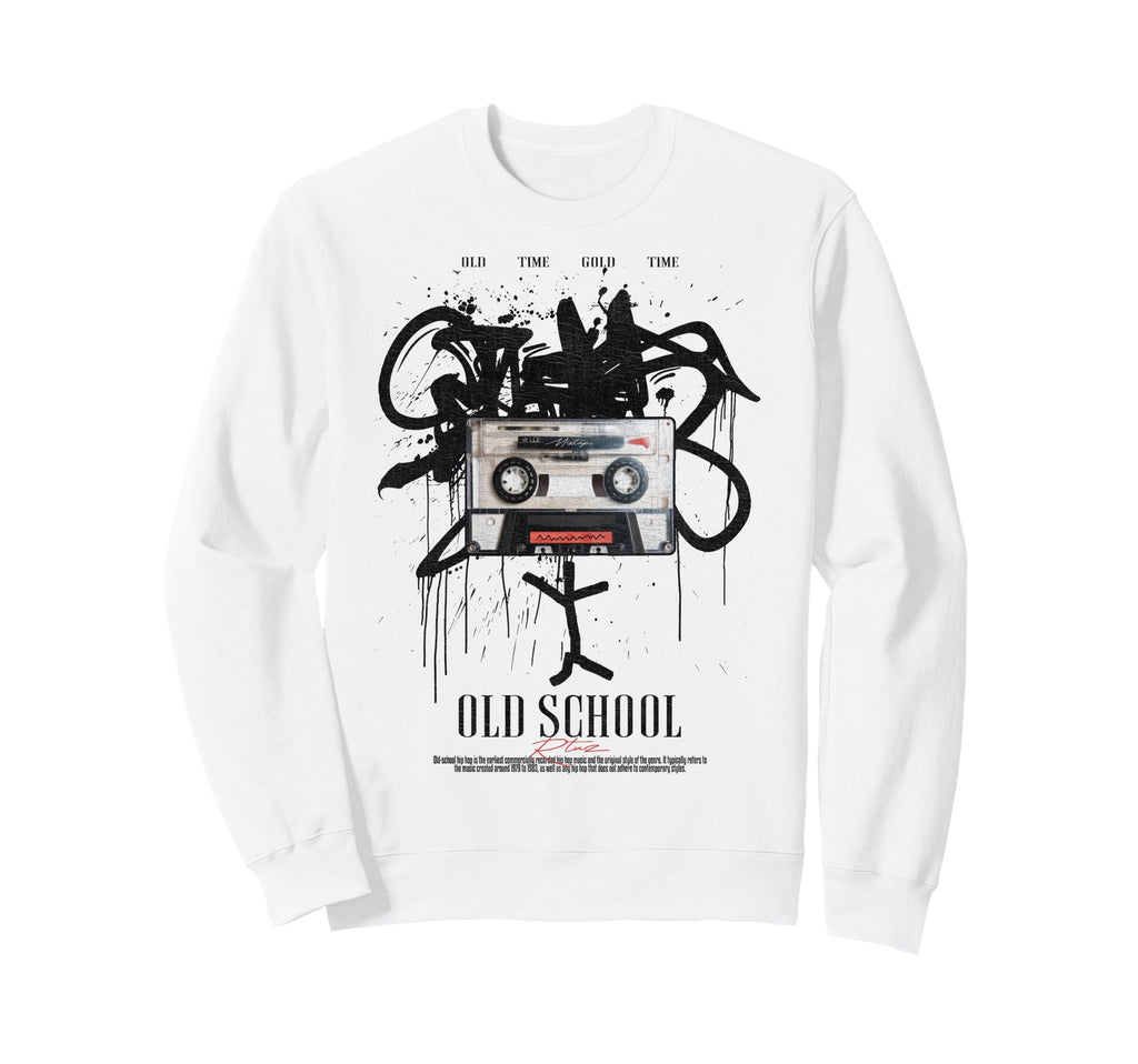 Old School Music Tape Mixtape Sweatshirt - Custom Art Print for Adults - T-Shirt, Sweatshirt, Hoodie
