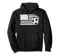 Distressed American Flag Soccer Ball Usa Hoodie - Novelty Apparel Unisex - T-Shirt, Sweatshirt, Hoodie