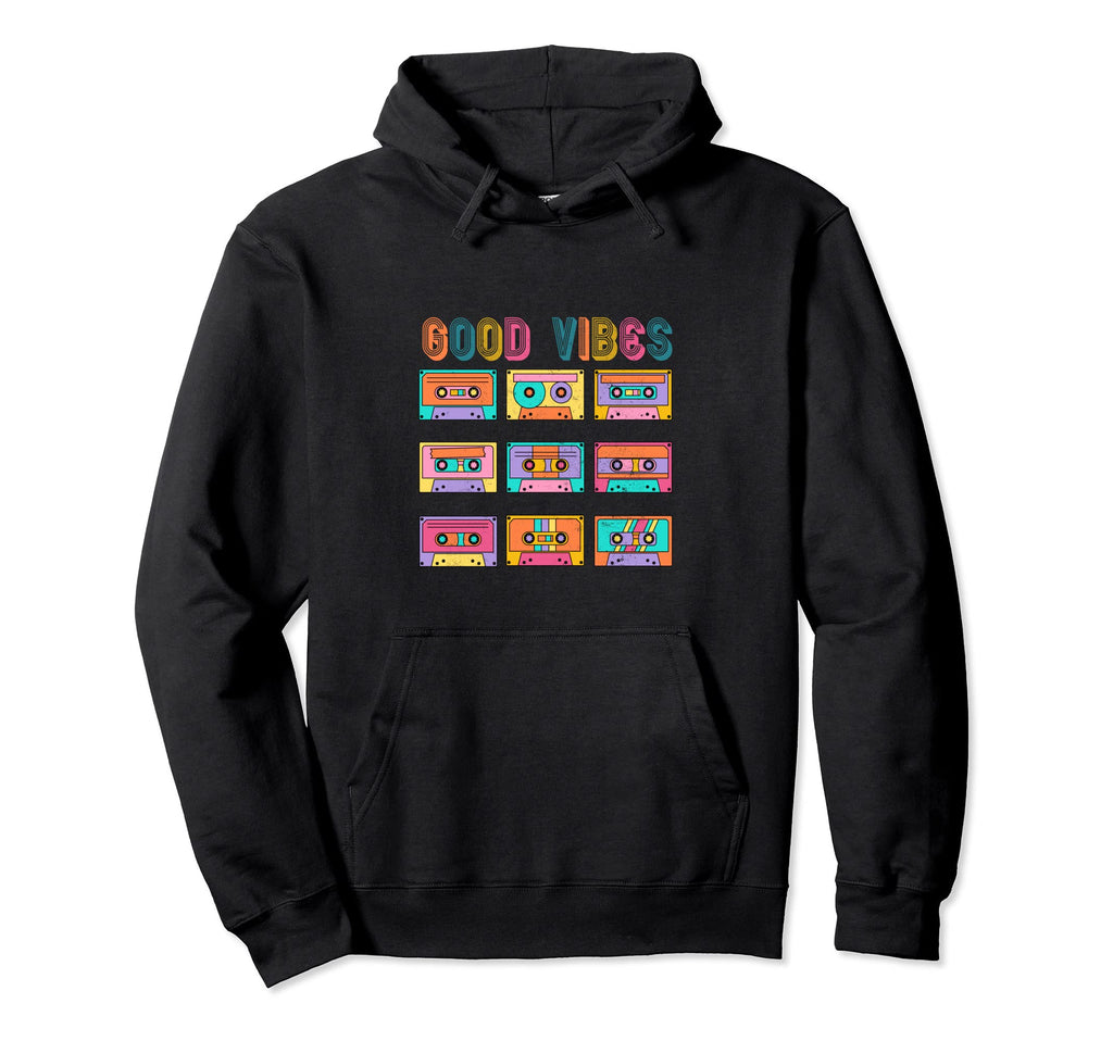 Good Vibes 90S Throwback Music Remix Hoodie - Fun Novelty Design Unisex - T-Shirt, Sweatshirt, Hoodie