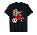 Dabbing Unicorn Albania Soccer T-Shirt - Casual Everyday Wear Men Women - T-Shirt, Sweatshirt, Hoodie