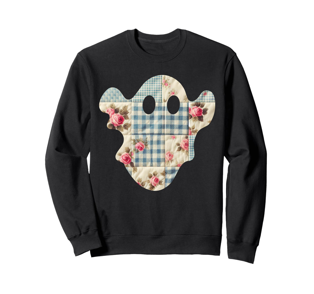 Patchwork Ghost Chic Shabby Sweatshirt - Casual Everyday Wear for Adults - T-Shirt, Sweatshirt, Hoodie