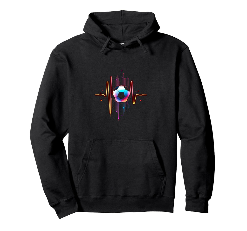 Soccer Ball Heartbeat Hoodie - Minimalist Print Unisex - T-Shirt, Sweatshirt, Hoodie
