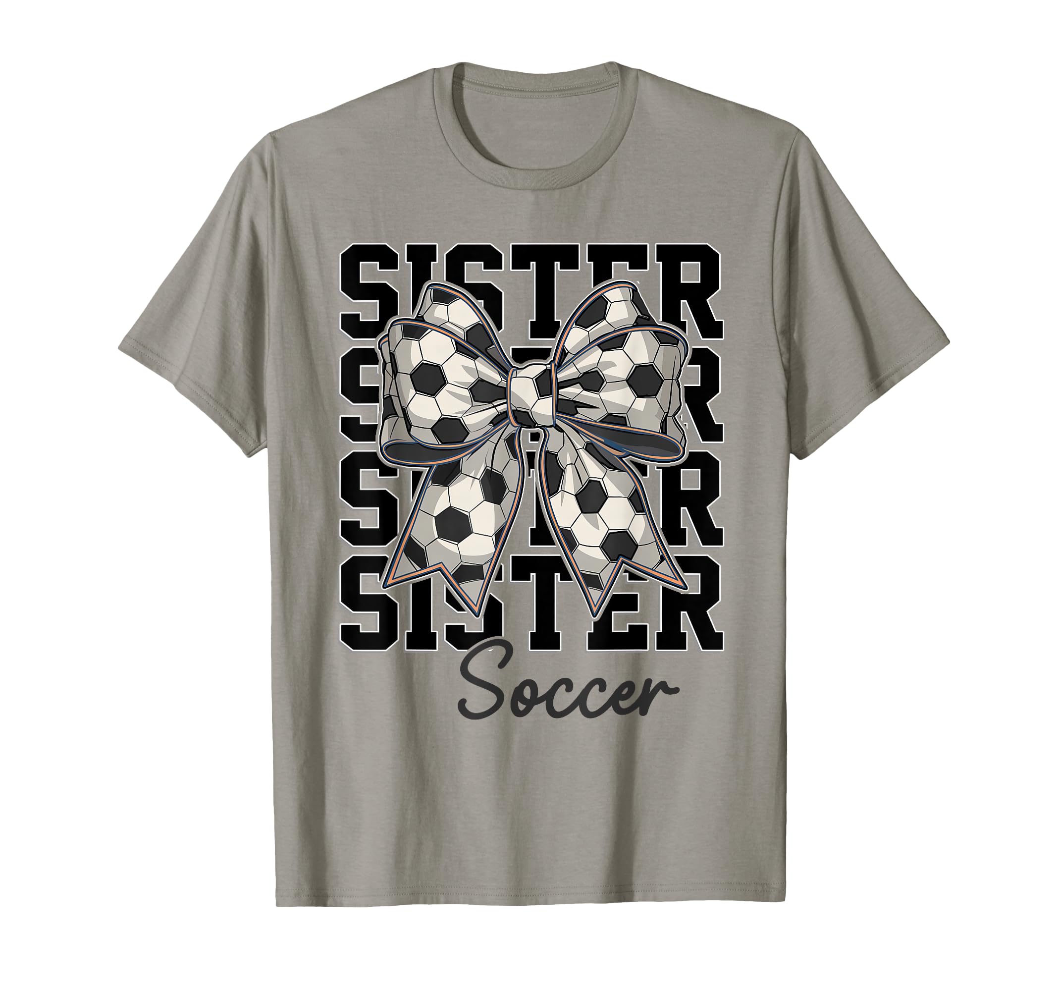 Soccer Sister Coquette Bow Biggest T-Shirt - Aesthetic Graphic for Adults - T-Shirt, Sweatshirt, Hoodie