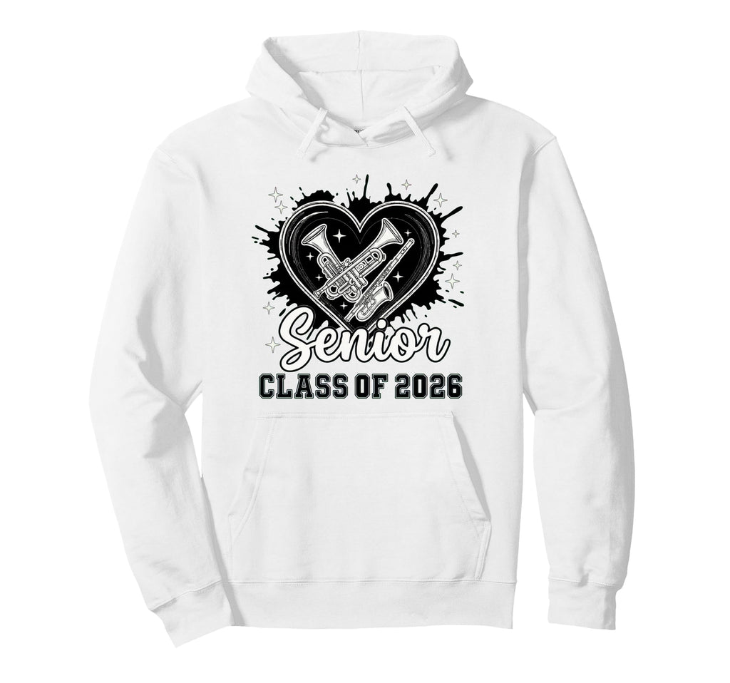 Senior Class 2026 Concert Band Hoodie - Novelty Apparel for Adults - T-Shirt, Sweatshirt, Hoodie