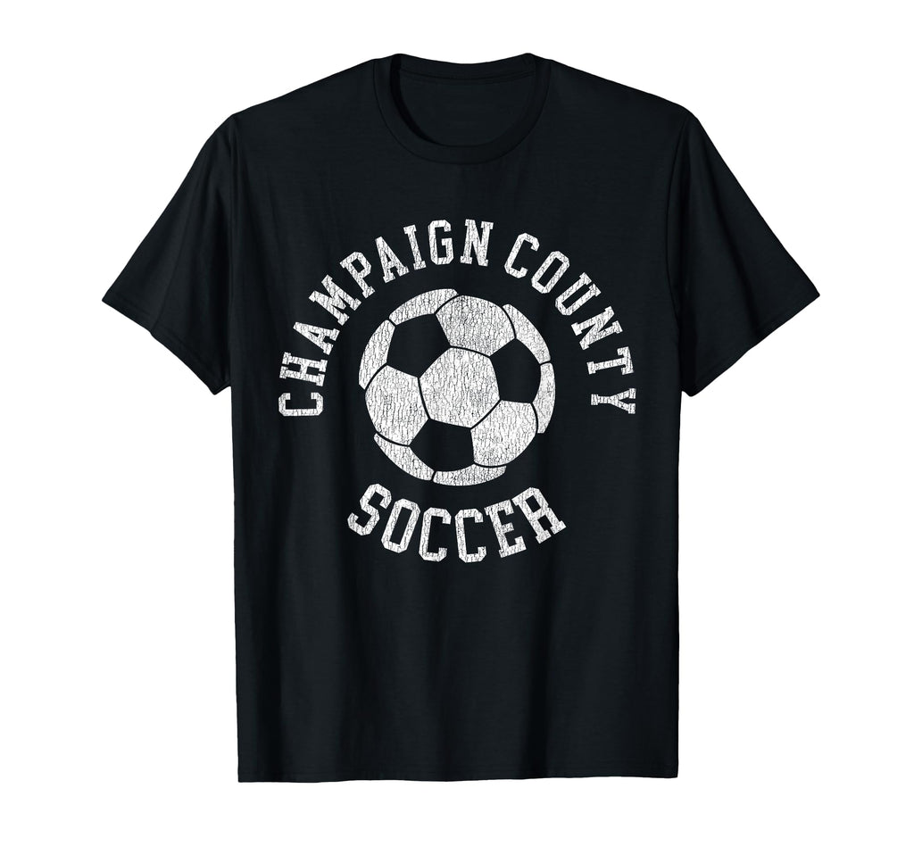 Champaign County Soccer Distressed 90S T-Shirt - Minimalist Print Unisex - T-Shirt, Sweatshirt, Hoodie
