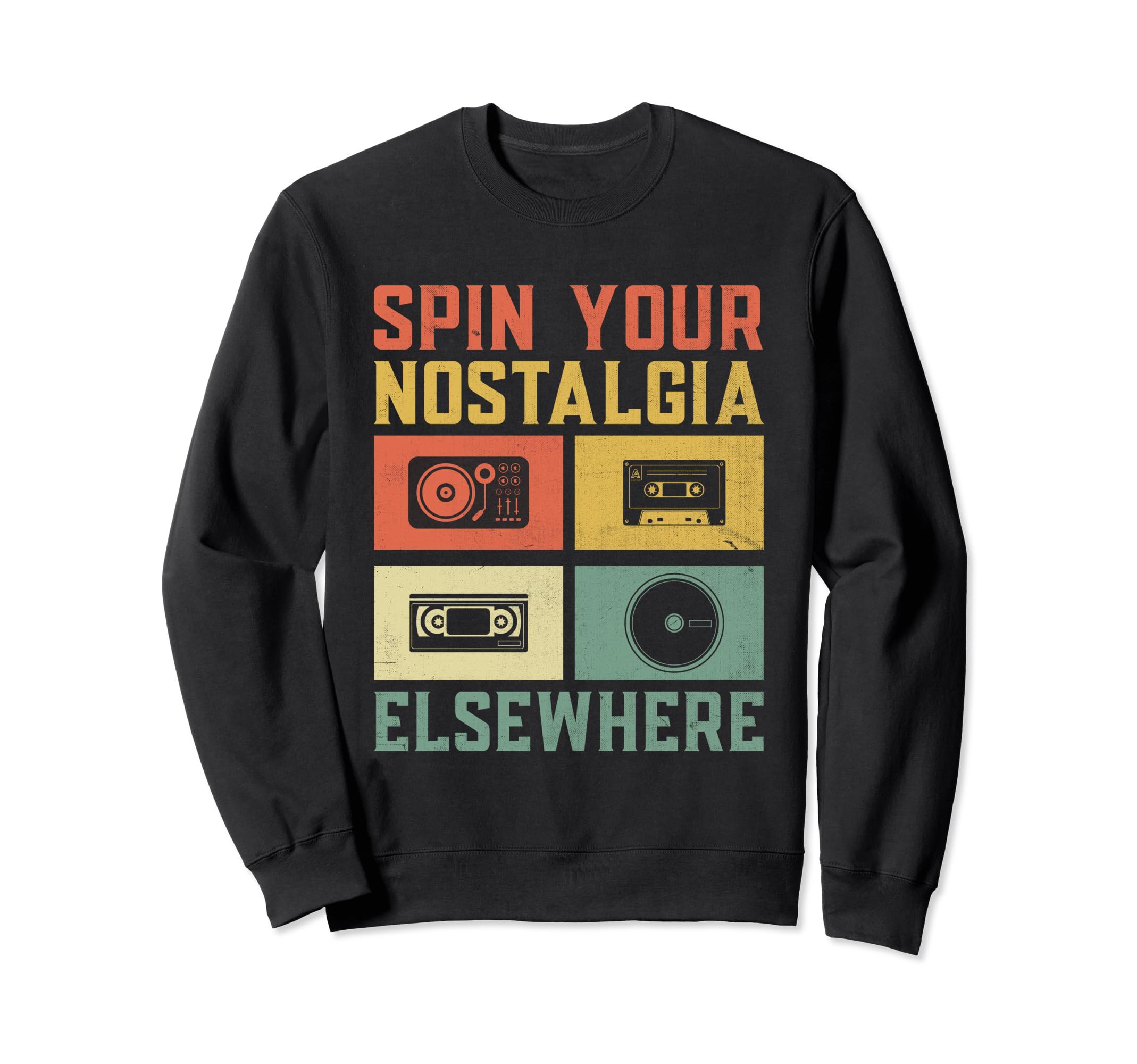 Funny Old School Dj Equipment Sweatshirt - Custom Art Print for Adults - T-Shirt, Sweatshirt, Hoodie