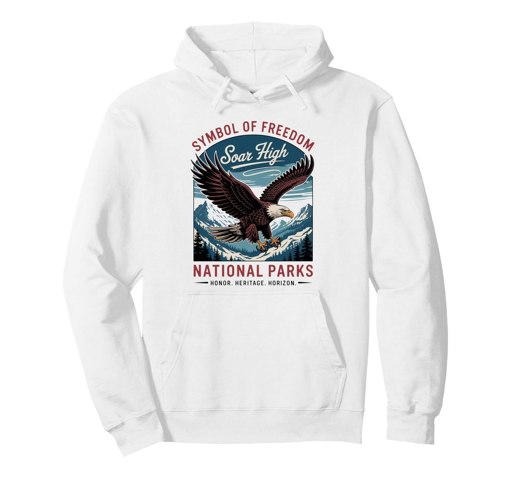 Patriotic American Usa Eagle National Parks Hoodie - Unique Graphic Unisex - T-Shirt, Sweatshirt, Hoodie