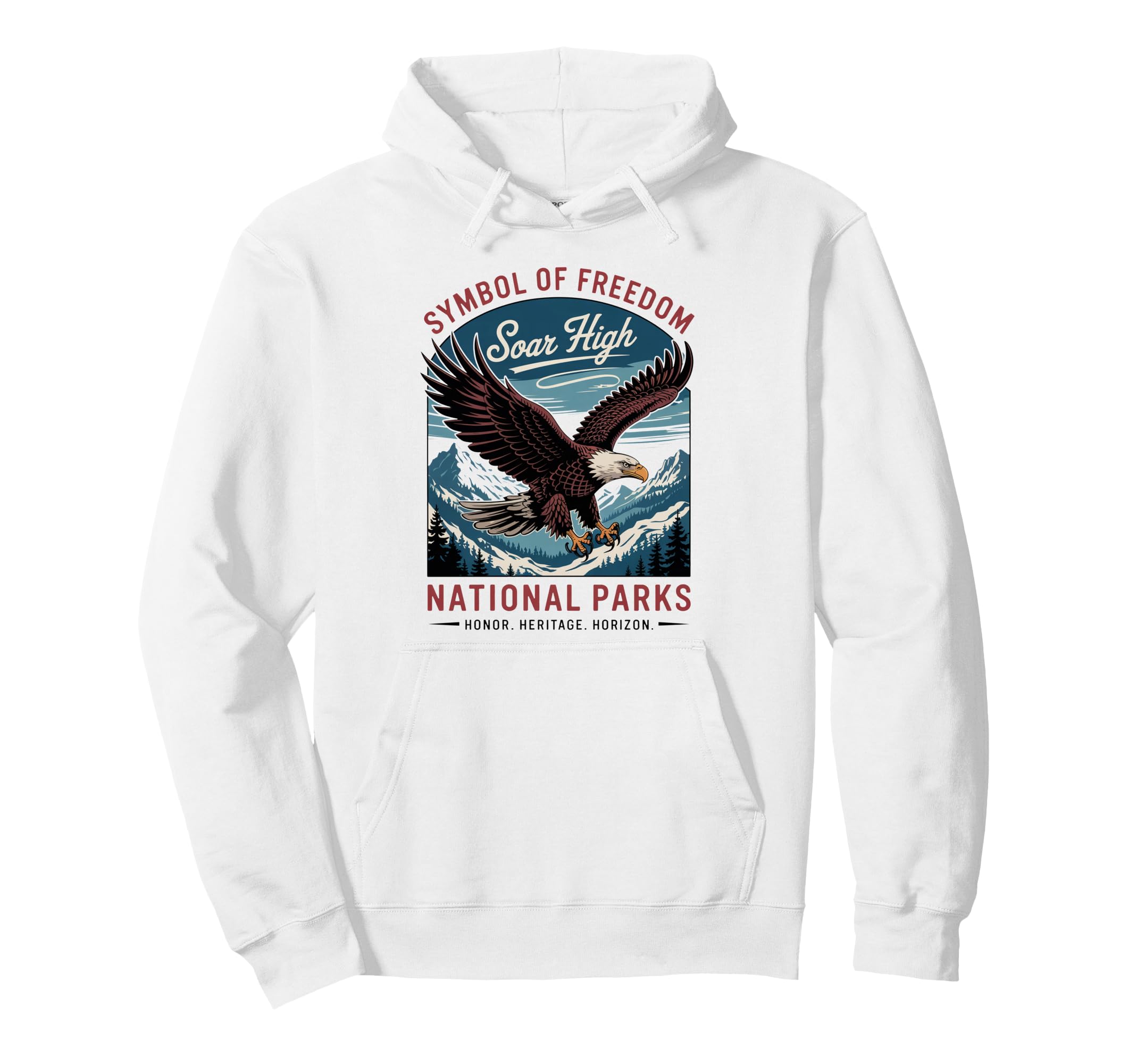 Patriotic American Usa Eagle National Parks Hoodie - Unique Graphic Unisex - T-Shirt, Sweatshirt, Hoodie