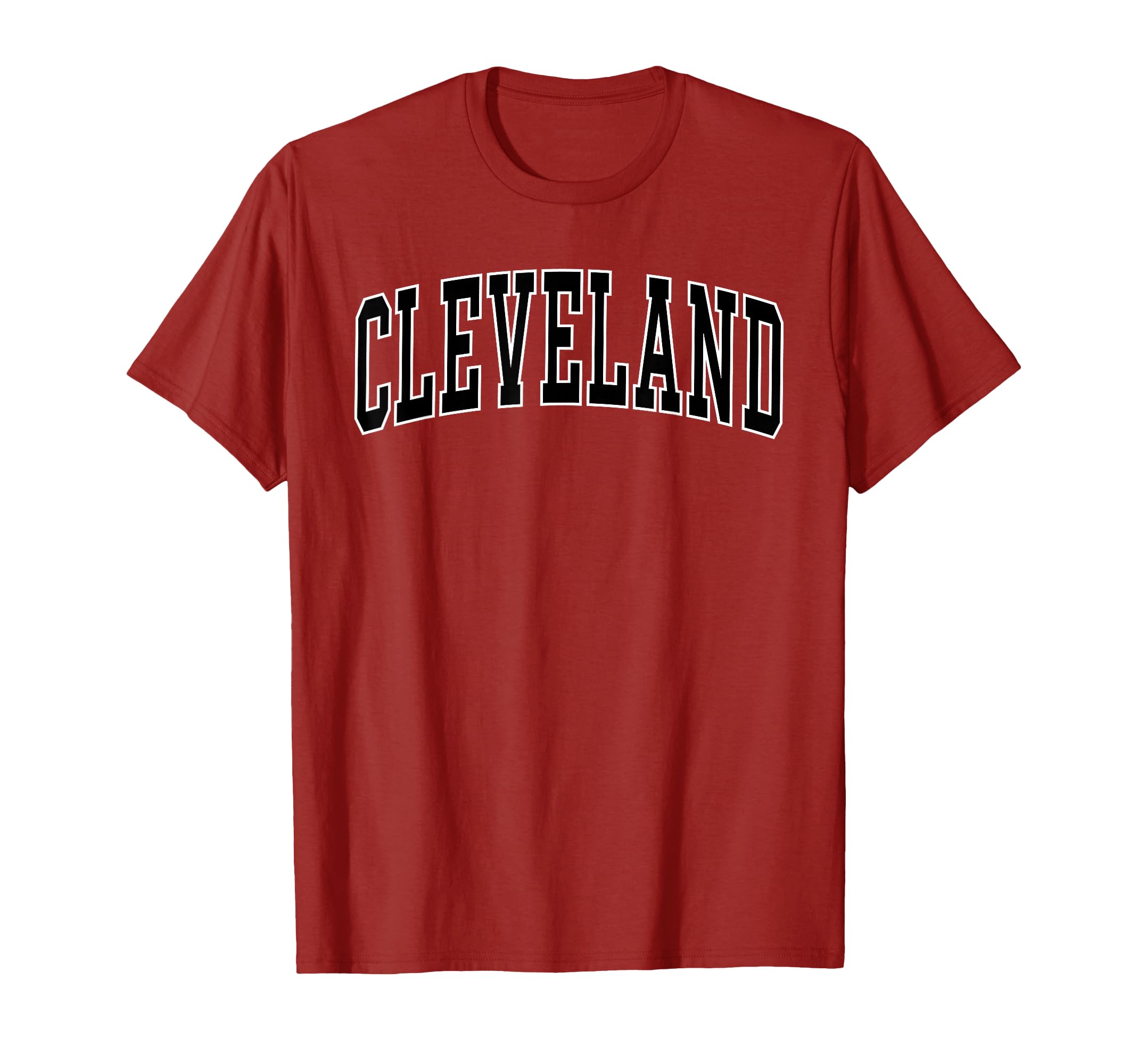 Cleveland Varsity Arched Text Cleveland T-Shirt - Aesthetic Graphic Unisex - T-Shirt, Sweatshirt, Hoodie