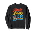 Totally Groovy Since 1980 Roller Sweatshirt - Novelty Apparel for Adults - T-Shirt, Sweatshirt, Hoodie