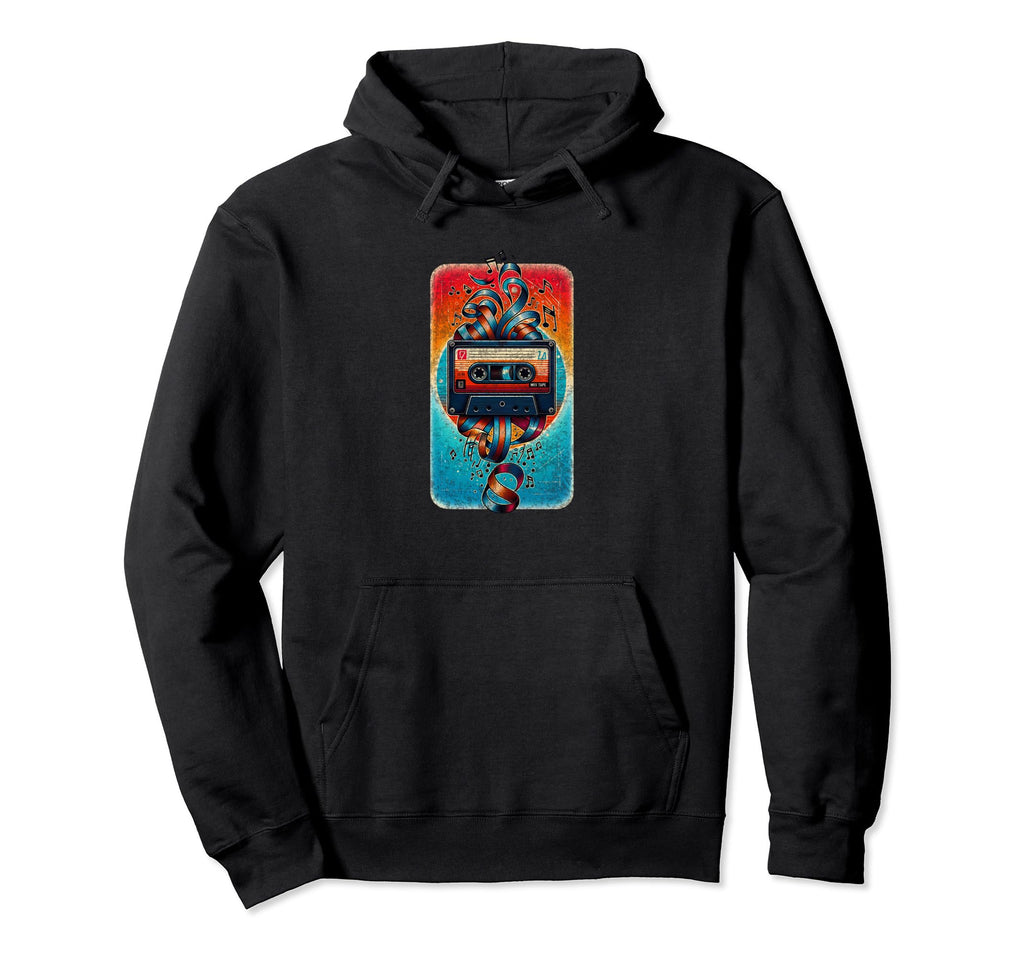 Oldschool Cassette Mixtape Hoodie - Unique Graphic Unisex - T-Shirt, Sweatshirt, Hoodie