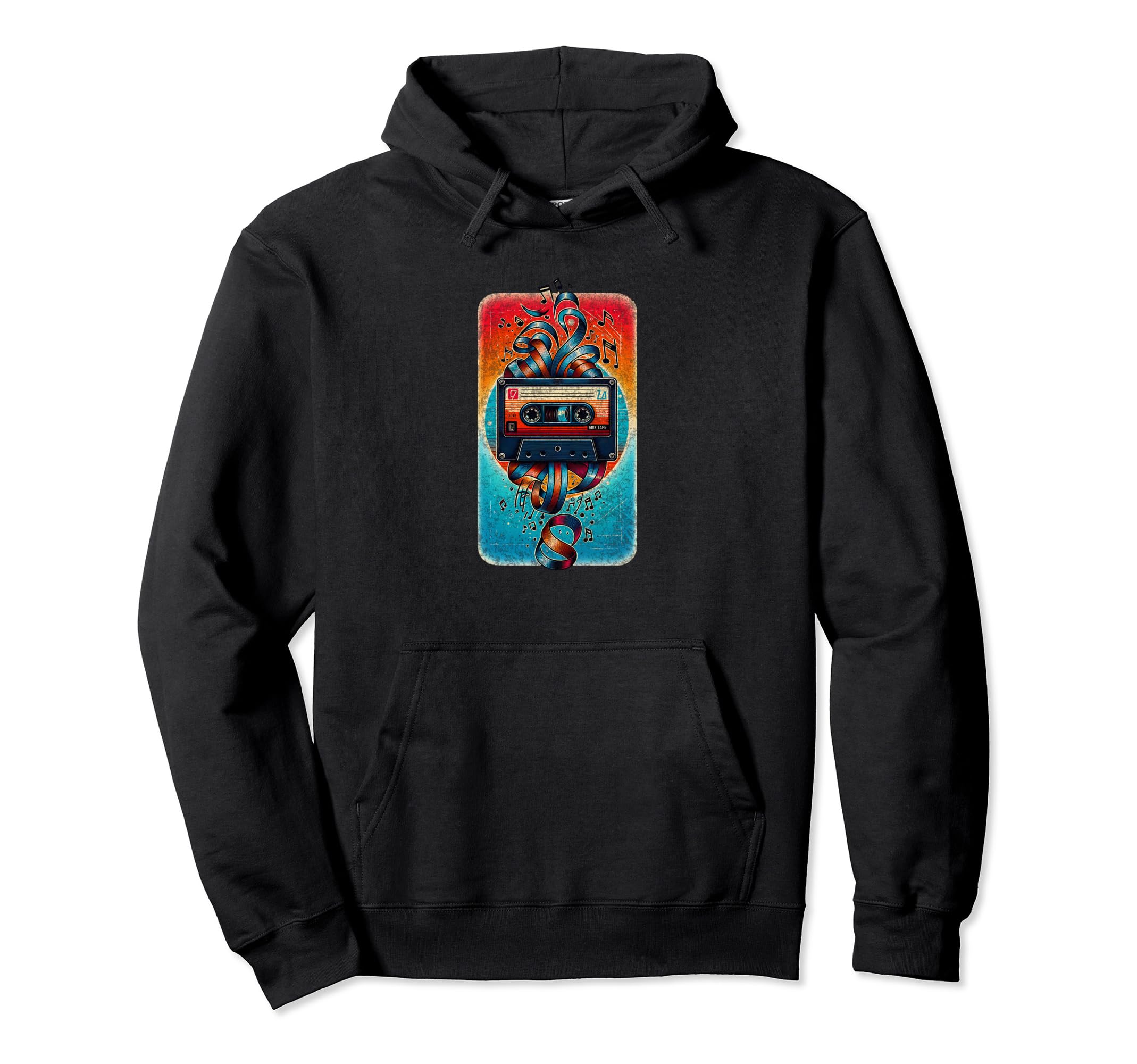 Oldschool Cassette Mixtape Hoodie - Unique Graphic Unisex - T-Shirt, Sweatshirt, Hoodie