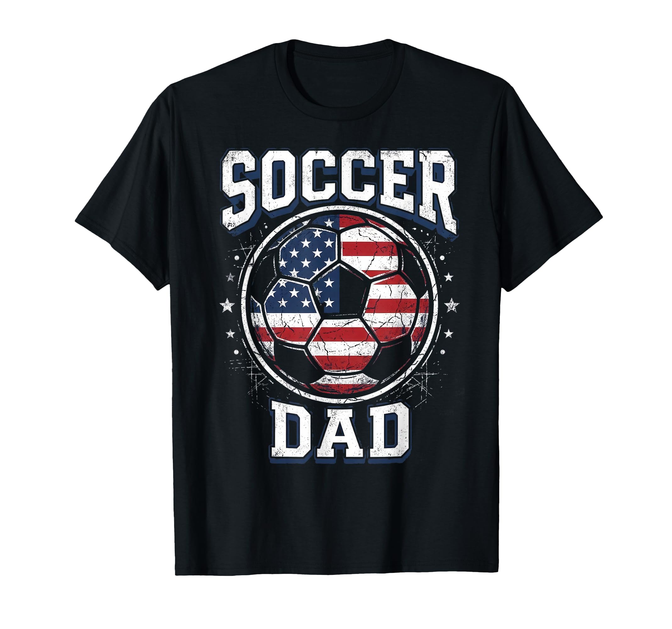 Soccer Dad Distressed Ball Fathers Day T-Shirt - Custom Art Print Unisex - T-Shirt, Sweatshirt, Hoodie