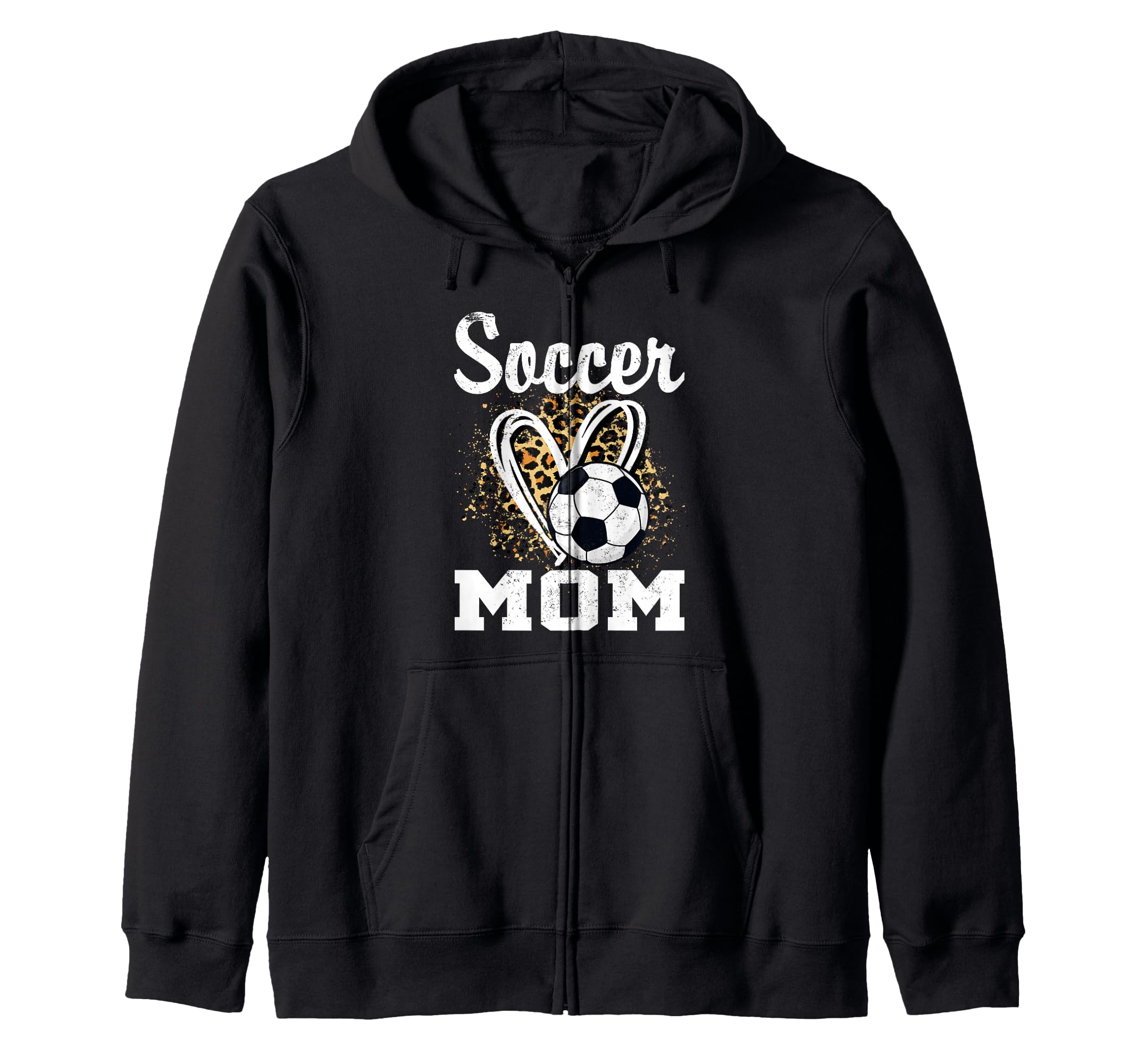 Soccer Mom Leopard Heart Soccer Fan T-Shirt - Custom Art Print for Adults - T-Shirt, Sweatshirt, Hoodie