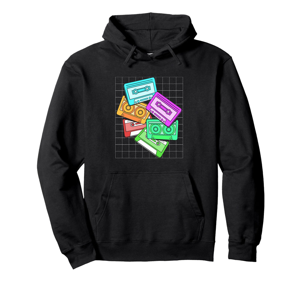 Cassette Tapes Collection Colorful Cassette Hoodie - Graphic Print Unisex - T-Shirt, Sweatshirt, Hoodie