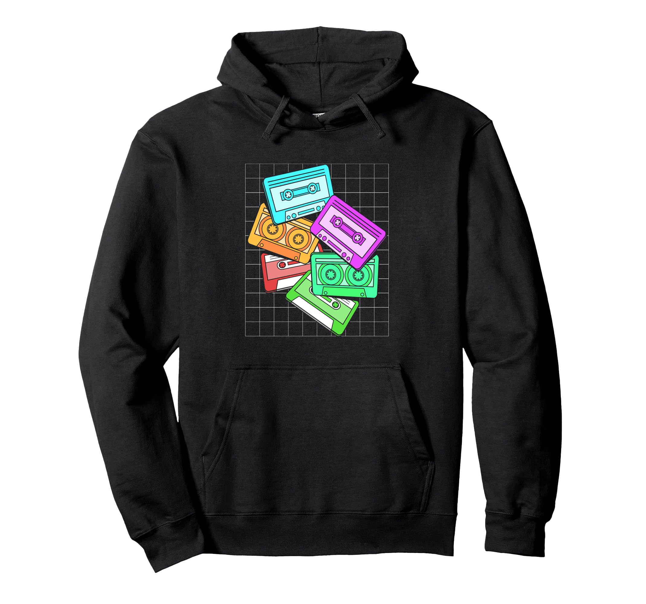 Cassette Tapes Collection Colorful Cassette Hoodie - Graphic Print Unisex - T-Shirt, Sweatshirt, Hoodie