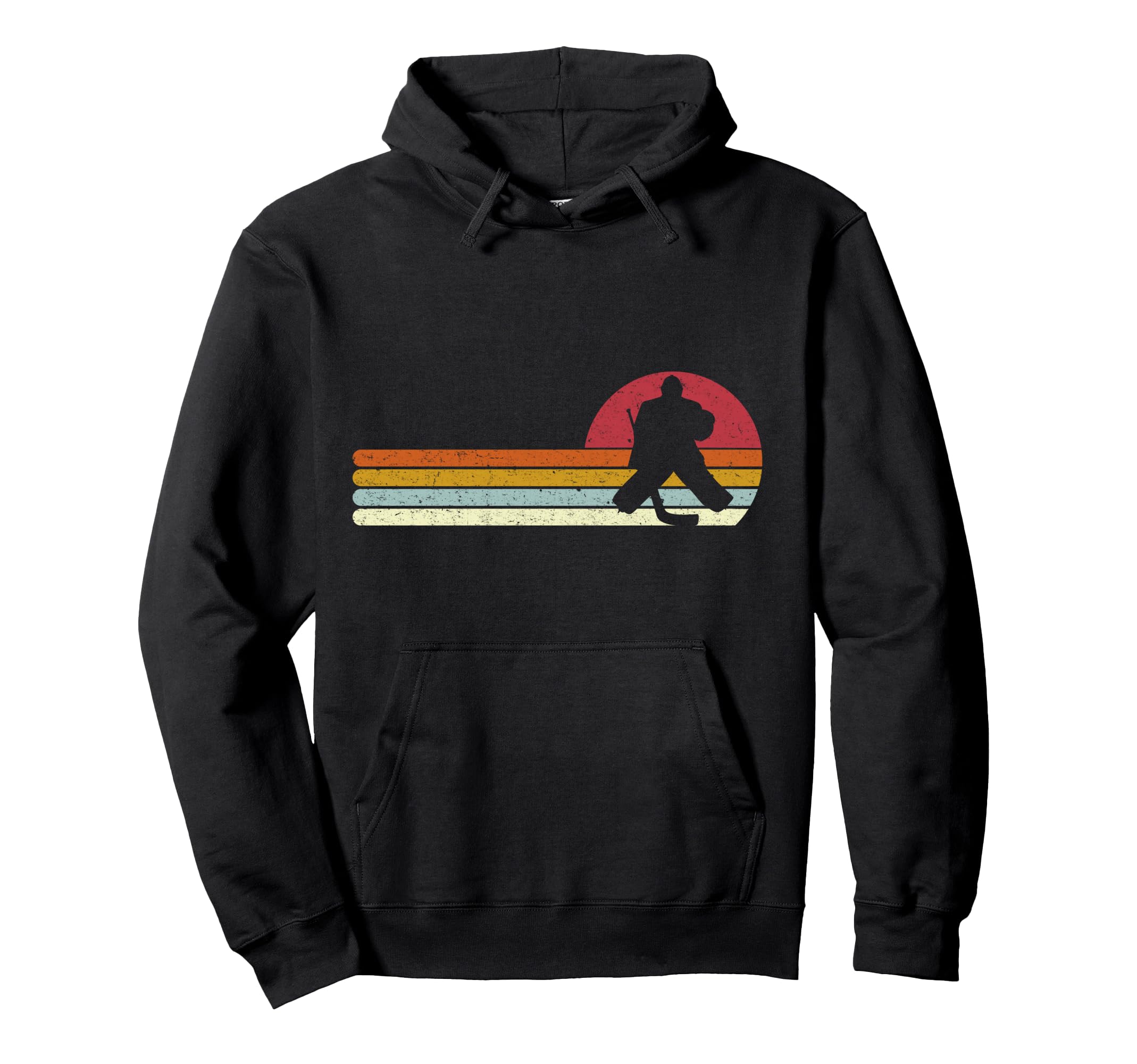 Goalie Sunset Ice Hockey Goalkeeper Hoodie - Custom Art Print for Adults - T-Shirt, Sweatshirt, Hoodie