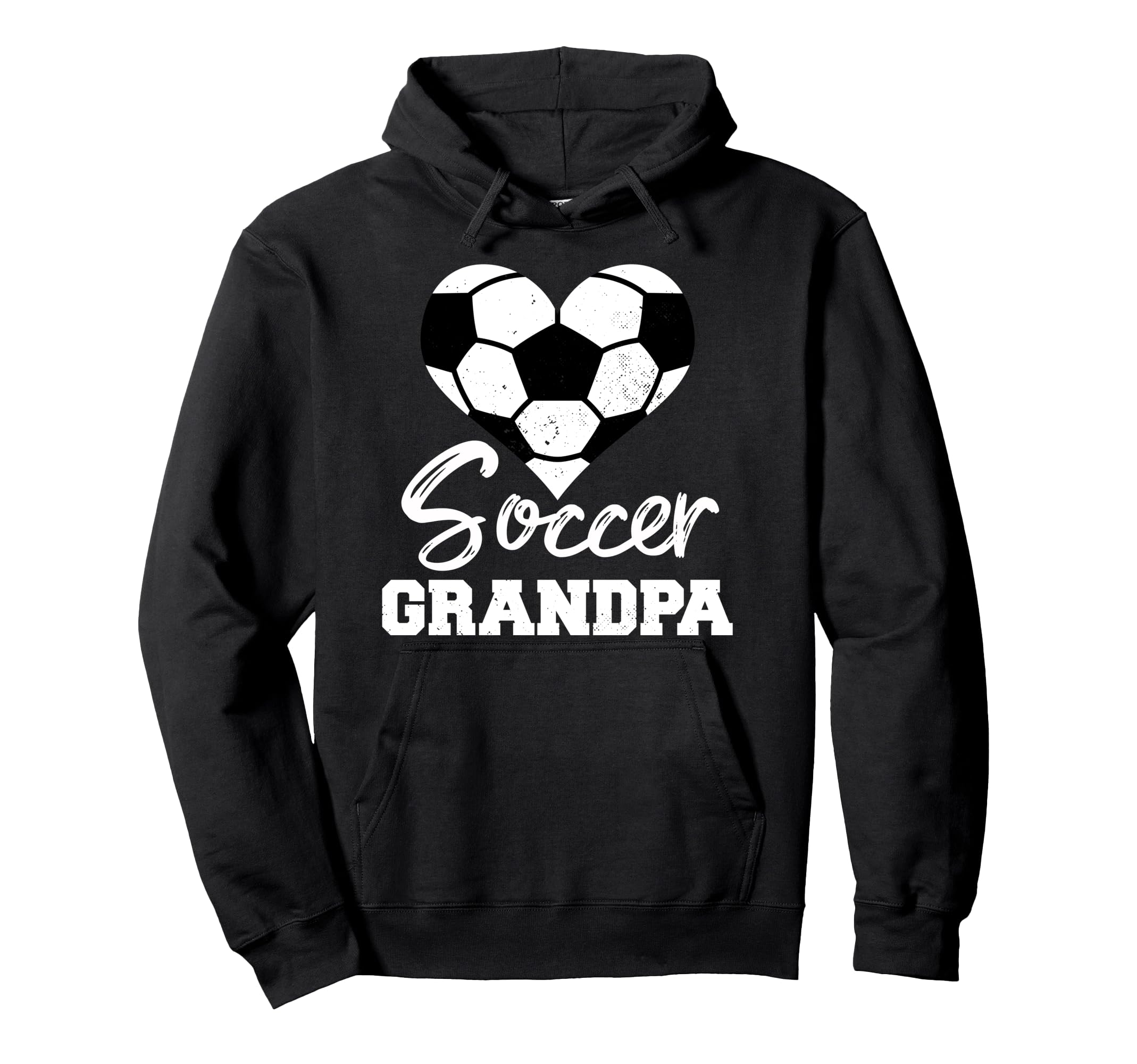 Soccer Grandpa Heart Funny Soccer Hoodie - Fun Novelty Design for Adults - T-Shirt, Sweatshirt, Hoodie