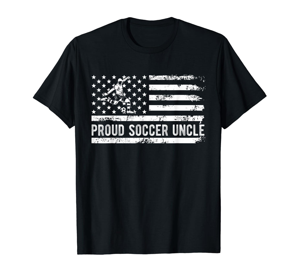 Proud Soccer Uncle Usa Flag Family T-Shirt - Unique Graphic for Adults - T-Shirt, Sweatshirt, Hoodie