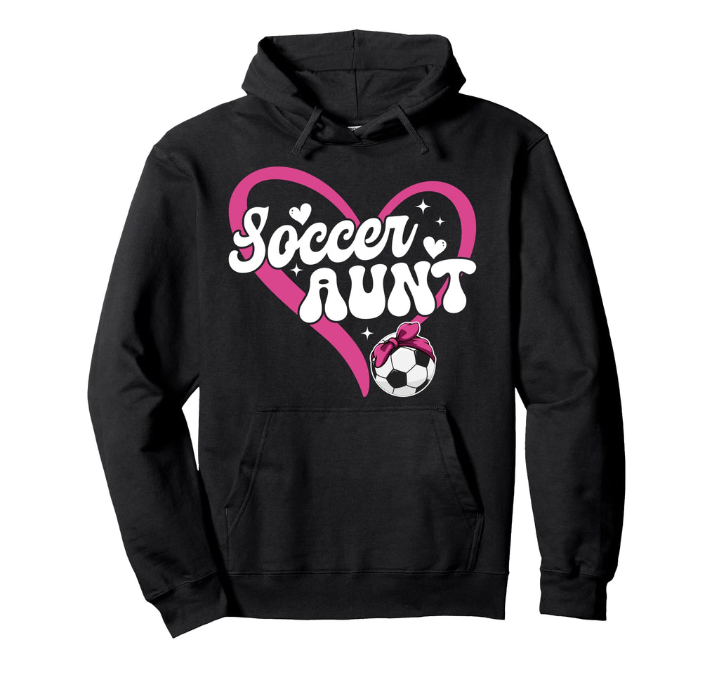Soccer Aunt Heart Aunt Soccer Player Hoodie - Aesthetic Graphic for Adults - T-Shirt, Sweatshirt, Hoodie