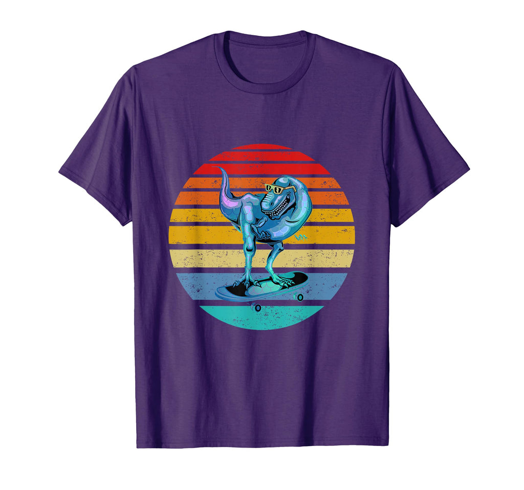 Dinosaur T Rex Skateboard T-Shirt - Custom Art Print Men Women - T-Shirt, Sweatshirt, Hoodie