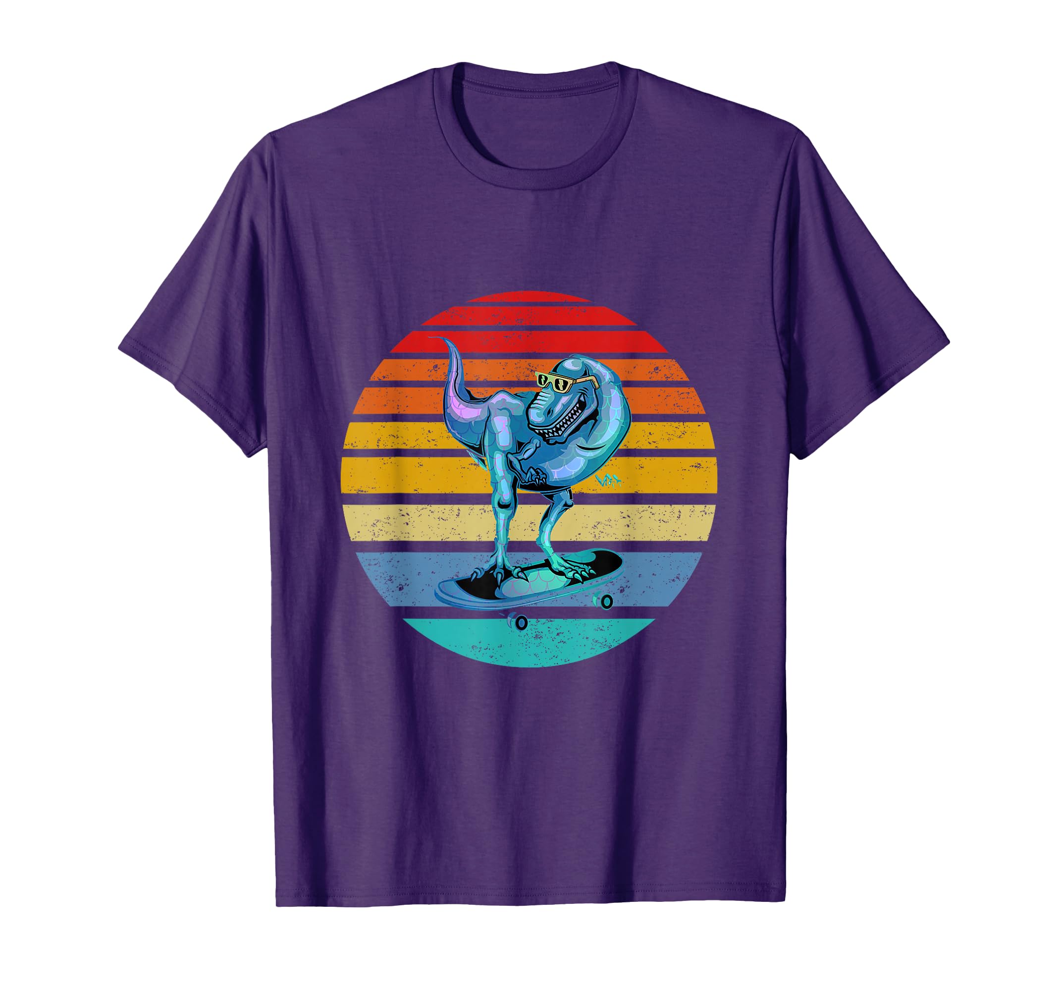Dinosaur T Rex Skateboard T-Shirt - Custom Art Print Men Women - T-Shirt, Sweatshirt, Hoodie