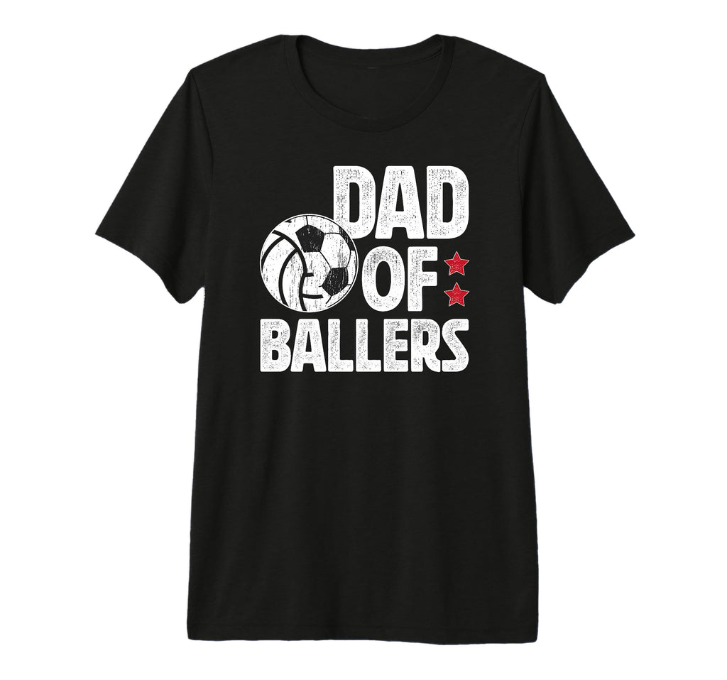 Mens Dad Ballers Soccer Volleyball T-Shirt - Minimalist Print for Adults - T-Shirt, Sweatshirt, Hoodie