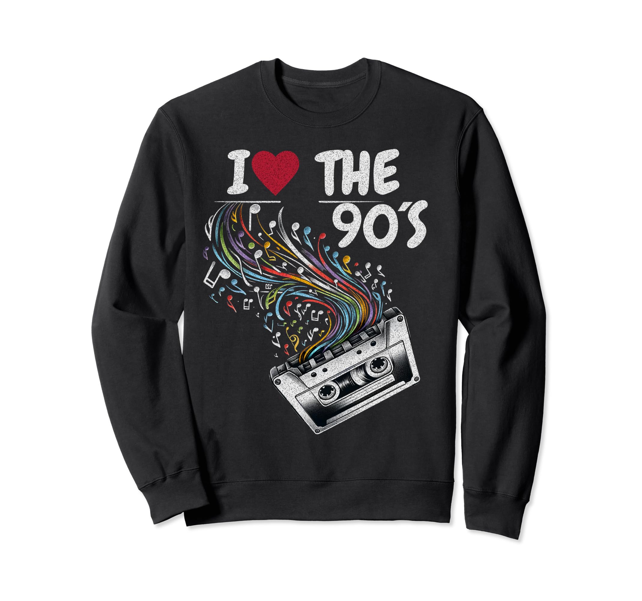 90S Music Notes Cassette Tape Music Sweatshirt - Custom Art Print Unisex - T-Shirt, Sweatshirt, Hoodie
