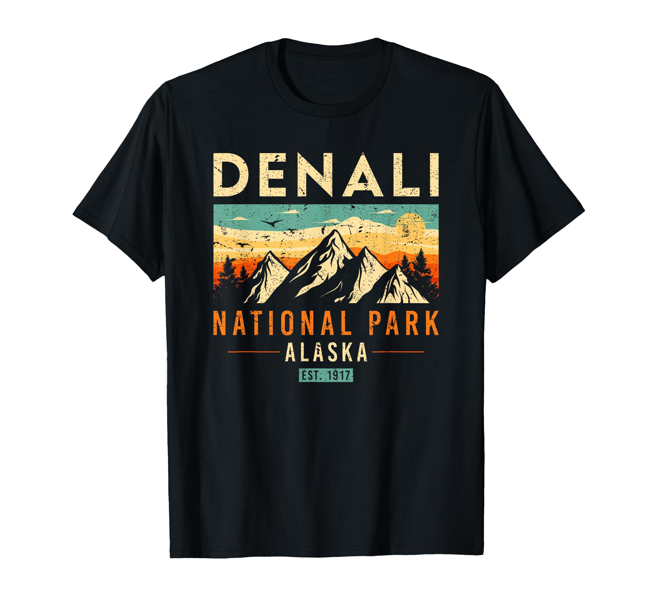 Denali Est 1917 Alaska National Park T-Shirt - Minimalist Print Unisex - T-Shirt, Sweatshirt, Hoodie
