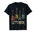 Lets Rock Rock N Roll Guitar Gift T-Shirt - Custom Art Print Men Women - T-Shirt, Sweatshirt, Hoodie