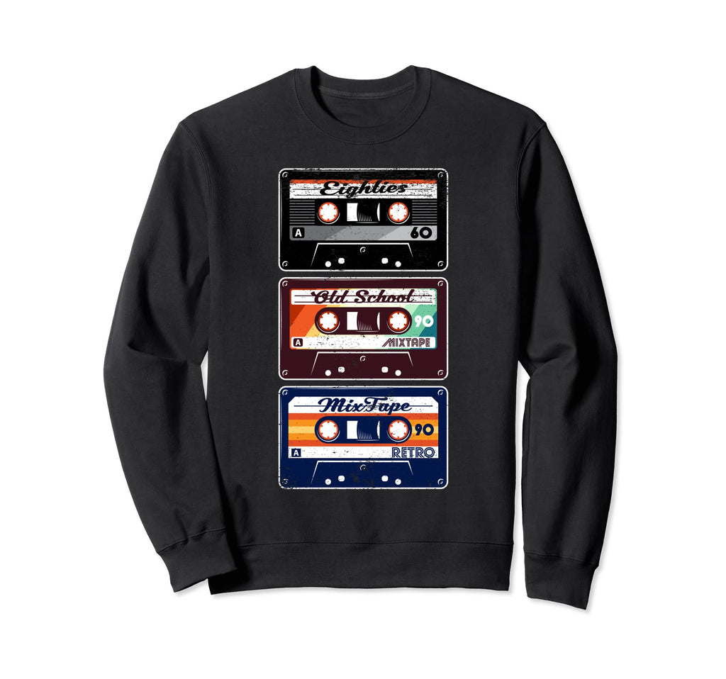 Old School Hip Hop 80S 90S Mixtape Sweatshirt - Graphic Print Men Women - T-Shirt, Sweatshirt, Hoodie