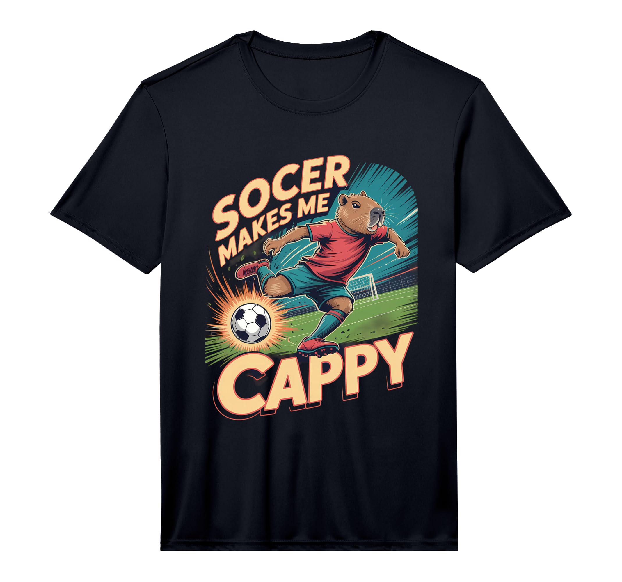 Soccerer Capybara Pun Football Funny T-Shirt - Custom Art Print for Adults - T-Shirt, Sweatshirt, Hoodie
