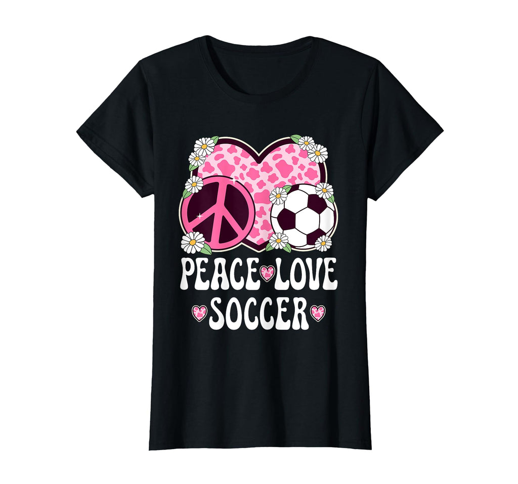 Peace Love Soccer Lover Cow Soccer T-Shirt - Unique Graphic Men Women - T-Shirt, Sweatshirt, Hoodie