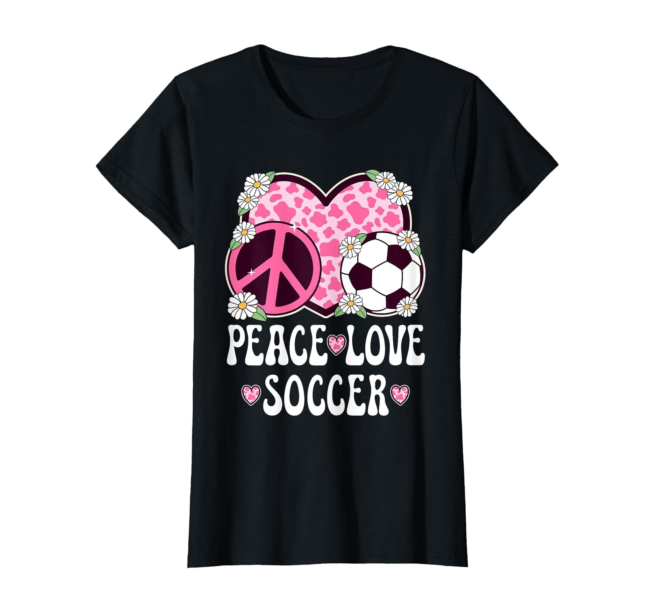 Peace Love Soccer Lover Cow Soccer T-Shirt - Unique Graphic Men Women - T-Shirt, Sweatshirt, Hoodie